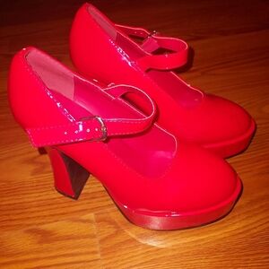 Red Mary Jane Heels